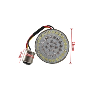 หลอดไฟ LED ทรงกลมสำหรับไฟเลี้ยว ไฟท้าย แบบสองสี แดง เหลือง ขาว สำหรับดัดแปลงรถจักรยานยนต์ - Product Image 5