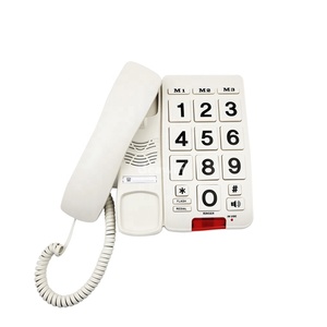 Téléphone fixe filaire avec touches amplifiées, haut-parleur bidirectionnel et fixation murale pour <span class=keywords><strong>personnes</strong></span> âgées - Product Image 4
