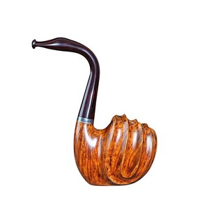 Muxiang Briarwood Pipe Bent Type Handcrafted Solid Wood Tobacco Pipe For Men Smoking - Product Image 4