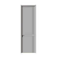 Porte coupe-feu simple cristal de carbone écologique multicouche en bois massif épissage couleur couture Grain de bois bois porte de maison