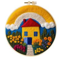 Kit de Démarrage Changxu Textile à Motifs Floraux Modernes pour Feutrage, Décoration Intérieure, Peinture, Broderie et Artisanat