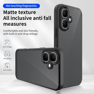 Coque pour Infinix Smart 10 HOT60 Tecno Spark40 GT30PRO, ultra-fine, cadre souple en TPU, dos transparent <span class=keywords><strong>noir</strong></span> <span class=keywords><strong>mat</strong></span> en PC, protection contre les chocs - Product Image 5