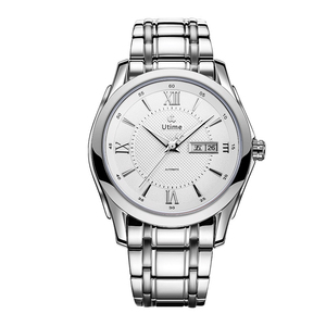 Men's Waterproof Mechanical Wristwatch Solid Steel Strap Dual Calendar Display Design - Product Image 5