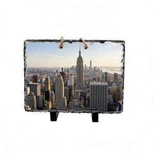 Peinture sur <span class=keywords><strong>ardoise</strong></span> personnalisée par sublimation thermique avec cordon, idéale pour les décorations murales suspendues. - Product Image 3