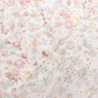 Tissu de velours à paillettes florales multicolores en tricot brodé scintillant pour la maison Textiles Mode Maillots de bain Accessoires de mariage