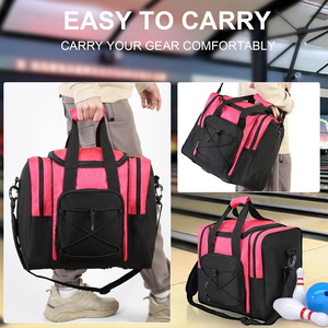 Công Suất Lớn Bóng Duy Nhất <span class=keywords><strong>Bowling</strong></span> Túi Với Ngăn Giày Xách Tay Đệm <span class=keywords><strong>Bowling</strong></span> Tote Cho Đào Tạo Và Người Chơi Giản Dị - Product Image 2