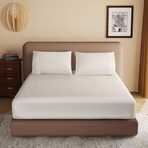 Sábana ajustable Sábana impermeable Funda <span class=keywords><strong>protectora</strong></span> suave de color sólido para hotel Funda de cama Colchón - Product Image 4