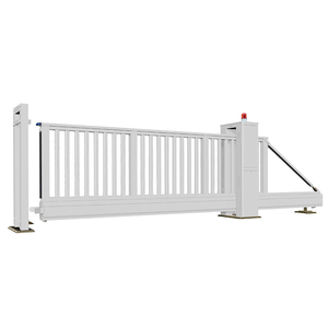 <span class=keywords><strong>Portail</strong></span> <span class=keywords><strong>coulissant</strong></span> cantilever dissimulé en alliage d'aluminium, double <span class=keywords><strong>portail</strong></span> automatique personnalisé pour l'entrée de l'usine - Product Image 2