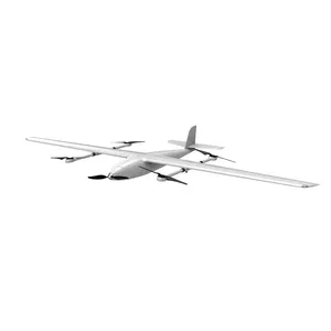 Personalizado de alta calidad y peso ligero de fibra de carbono UAV Drone VT240 VTOL UAV Drone de ala fija de largo alcance
