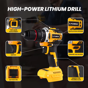 Taladro percutor inalámbrico de iones de litio sin escobillas de 20 V, el más vendido, con 35 Nm de par y modo de martillo para construcción - Product Image 3