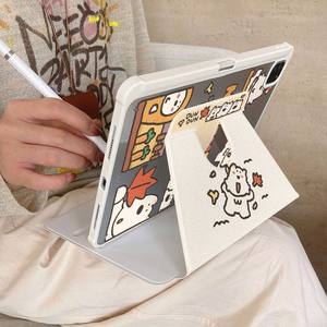 Funda para <span class=keywords><strong>iPad</strong></span> con diseño de cachorro y hoja de arce de dibujos animados, con ranura para lápiz y soporte giratorio, para <span class=keywords><strong>iPad</strong></span> Pro 11/Air 12.9/Mini 6 - Product Image 4