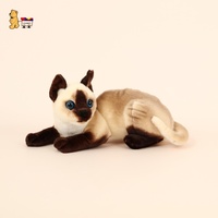 Katzen spielzeug für Kinder und Erwachsene Siamesische Katzen Simulation Schöne und lebensechte Stoff Nylon PP Baumwolle Gefüllte Haut freundlich