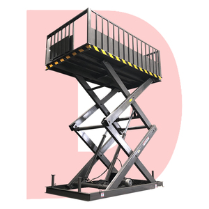 Elevador Hidráulico Fijo de Tijera de 4000 kg a 10000 kg con Barandilla de Seguridad para Garaje Familiar o Transporte de Ganado - Product Image 1
