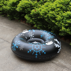 Tube à neige gonflable à motif flocon de neige avec poignées, résistant au froid, en PVC, pour la location en station de <span class=keywords><strong>ski</strong></span> et les divertissements hivernaux - Product Image 1