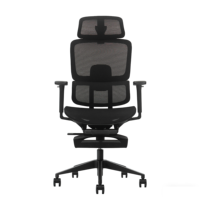 Chaise de bureau pivotante ergonomique bon marché en maille noire inclinable, chaise de travail pour ordinateur, chaise de direction réglable, mobilier de bureau