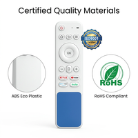 Control Remoto Universal JCXK RCT7016 con Aprendizaje IR, 2.4G, Código Fijo, 16 Teclas, ABS, para Smart TV, Android Box, Proyector