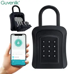 Guvenlik TTlock Tuya Storage Key Safe Box Outdoor Wall Mounted Metal Waterproof Smart Password Key Box Remote Access