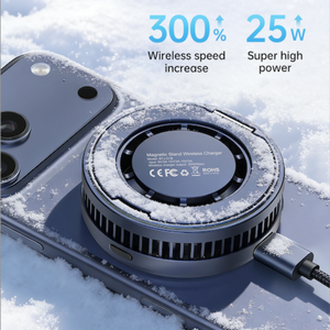 Cargador Inalámbrico Magnético Personalizado de 25W con Refrigeración por Semiconductor, Cargador Rápido de Aluminio y Vidrio para Teléfono - Product Image 2