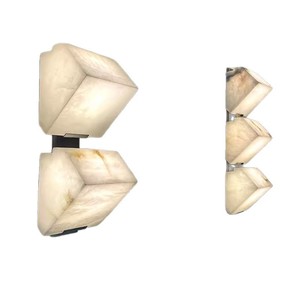 Spanish Marble Copper Wall Lamp <b>Led</b> Wall Mounted Nordic Minimalist Living <b>Room</b> Background <b>Light</b> 1 2 3 Heads White Shade - Product Image 4