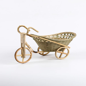 Panier à fruits en bambou tressé fait main, design en treillis rond, conteneur de rangement pour la décoration de la maison et la présentation de collations - Product Image 4