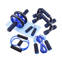 Ensemble de fitness multifonctionnel pour l'entraînement complet : Roue abdominale mécanique et kit de pompes – Idéal pour le commerce international