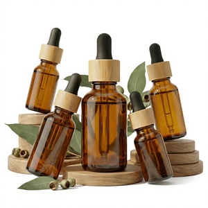 <b>Amber</b> Glass Dropper <b>Bottle</b> Cosmetic Serum Essential Oil Container Round Packaging 10ml 15ml 20ml 30ml 50ml 100ml/ - Product Image 4