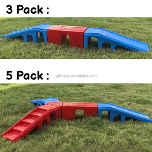 Parque de Juegos Modular Grande de Plástico para Perros, Equipo de Agilidad, Sistema de Obstáculos para Perros de 3/5/7 Piezas para Parque de Mascotas o Jardín - Product Image 2