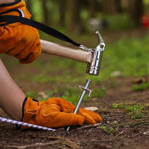 Estacas de acero inoxidable para exteriores de 40 cm, estacas de lona de grado industrial para camping, playa y nieve. - Product Image 4