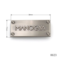Herrajes para Bolsos con Baño de Oro Rosa, Logotipo Metálico Personalizado, Placa con Texto de Marca Grabado