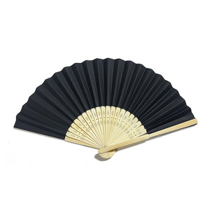 Abanico de Papel de Bambú para Regalo de Boda, Abanico Plegable con Logotipo Personalizado - Product Image 6