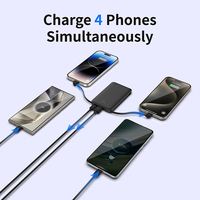 C0510T Bestseller 5000mAh Eingebaute 2 Kabel Tragbares Ladegerät Taschenformat Typ-C Ein- und Ausgang 10W Powerbank Werkspreis