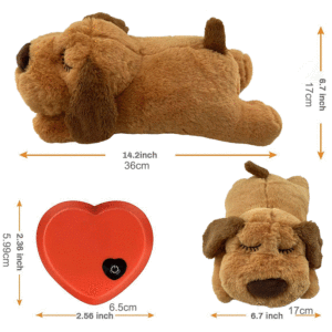Juguete para perros con latido del corazón Animal de peluche Juguete chirriante Perros Mascota Alivio de la ansiedad y ayuda calmante Perro de peluche Latido del corazón Juguete - Product Image 6