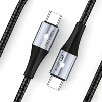 Câble USB-C en nylon tressé durable avec conducteur en cuivre pur pour charge rapide 5A, idéal pour téléphones, tablettes et appareils photo (vente en gros)