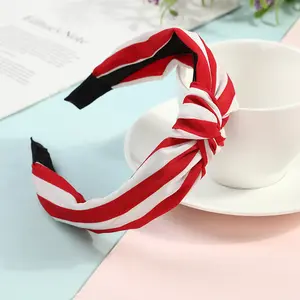 Twisted Knotted Headband Hair Band Fabric Wholesale Head Wrap Bow for Women Hair Decoration Accept Customized Logo Daily Life