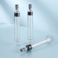 Vente en gros usine : Seringue préremplie en verre borosilicate de 10 ml avec embout Luer Lock et mesures imprimées pour l'emballage d'huiles essentielles et de liquides