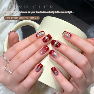 Smalto Gel Effetto Farfalla Time Dream 2026 Nuovo Gel Versatile con Paillettes Colorate per Negozi di Unghie, Richiede Lampada UV per Asciugatura - Product Image 4