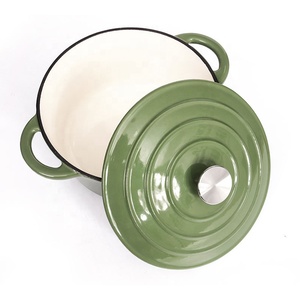 Casseroles multifonctionnelles en <span class=keywords><strong>fonte</strong></span> émaillée Fond épaissi en céramique Poignée de couvercle de casserole Ustensiles de cuisine Matériau métallique - Product Image 4