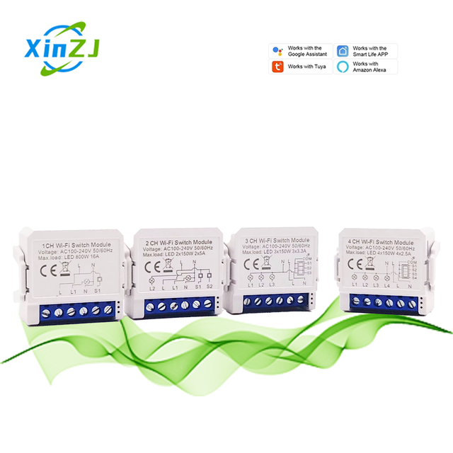 XZJ Tuya Wifi/Zigbee Home Wall Smart Remote Control Switch New Home Intelligent 1/2/3/4CH Module 240v Max Current 16A
