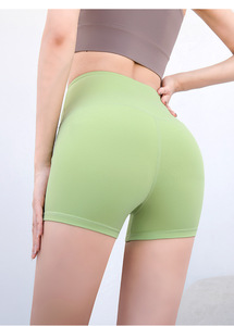 Aoyema Vente en gros Shorts de sport taille haute pour femmes pour la course à pied et le fitness ajustés pour le cyclisme Push up Hip Lift Workout Gym Shorts - Product Image 6