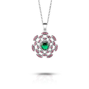 Amuleto de joyería de plata de ley 925 personalizado para mujer, collar con colgante de moneda de ojo de diablo malvado azul CZ - Product Image 2