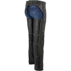 2025 Chaps d'équitation de moto en cuir de qualité supérieure pour femmes femmes motards-Medium - Product Image 2