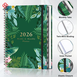 Agenda spirale A5 personnalisable 2026 avec couverture en cuir et reliure à corde – Planificateur de temps et carnet de notes - Product Image 1