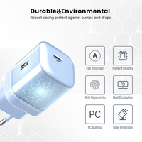 Adaptateurs de chargeur rapide USB-C portables Tommox 35 W, chargeur mobile multifonction type C en cristal pour téléphone portable