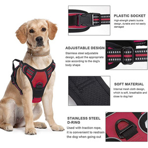 Ensemble de harnais et de laisse pour chien en nylon réfléchissant réglable multicolores en gros pour chiens de petite, moyenne et grande taille - Product Image 2