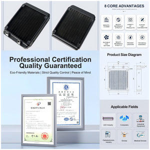 <span class=keywords><strong>Radiateur</strong></span> de refroidissement à eau en aluminium OCOCOO 120 mm pour équipement médical, système de refroidissement liquide, échangeur de <span class=keywords><strong>chaleur</strong></span> à ailettes haute densité, vente en gros - Product Image 2