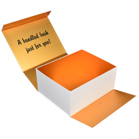 Boîte cadeau de luxe en carton de forme livre haut de gamme personnalisée avec matériaux recyclés, emballage écologique et nœud en ruban, vente en gros