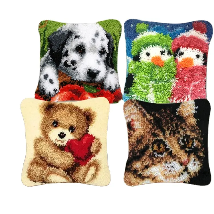 Чехол для подушек с вышивкой крючком, наволочка с защелкой, наборы ковровых покрытий