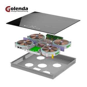 Thiết Kế Hiện Đại 220V Glass Top Cảm Ứng Đung 6800W 4-Khu Nhà Bếp Hob Nồi Với Di Động Được Xây Dựng Trong Cảm Ứng Phím Nguồn Điện - Product Image 2