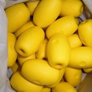 Rete da pesca pe corda pvc galleggiante salvagente giallo bianco e marrone sfere di colore