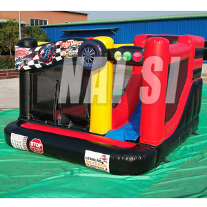 Château gonflable <span class=keywords><strong>de</strong></span> course automobile pour enfants, avec toboggan, pour intérieur et extérieur, idéal pour les fêtes et la <span class=keywords><strong>location</strong></span> - Product Image 2